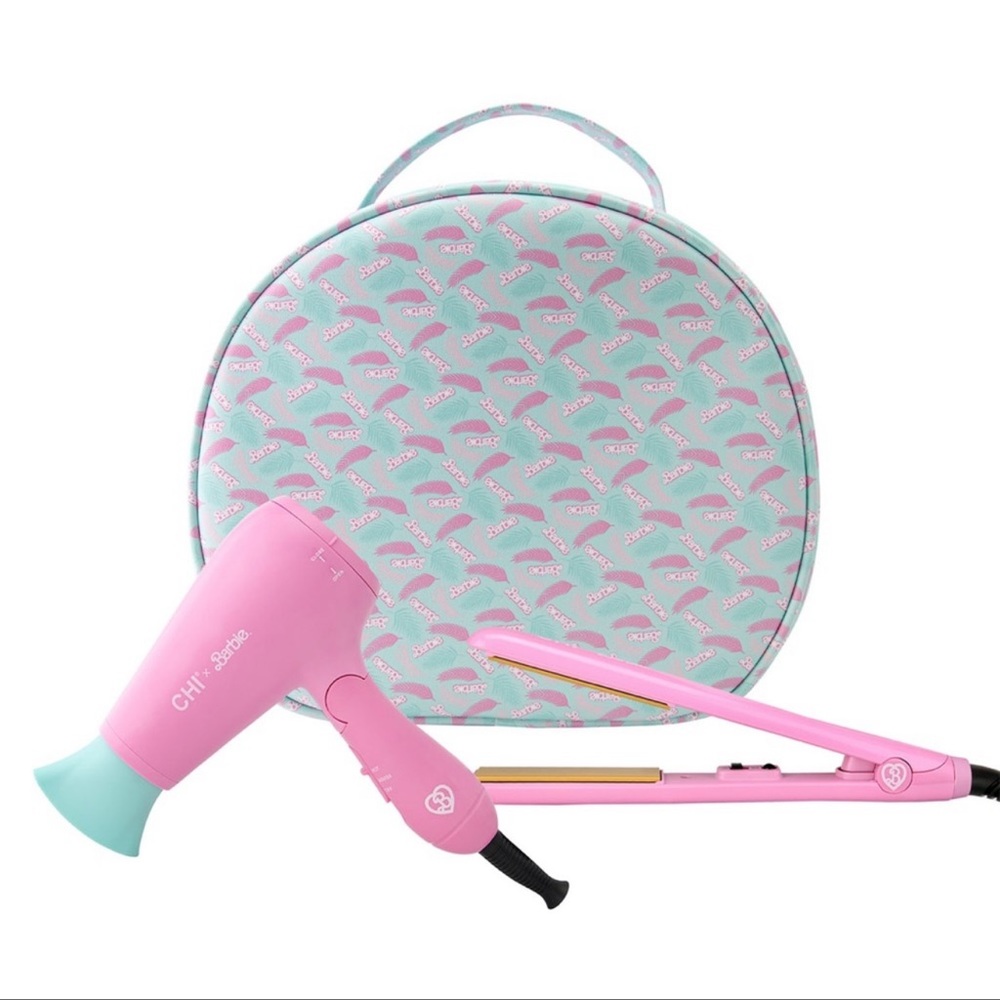 Malibu Barbie Chi travel set. New hairdryer and flat iron